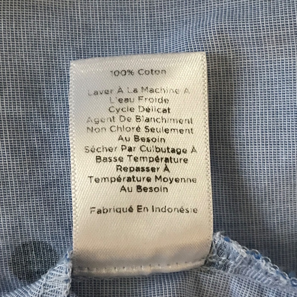 Talbots Blue Polka Dot Blouse - Picture 9 of 16